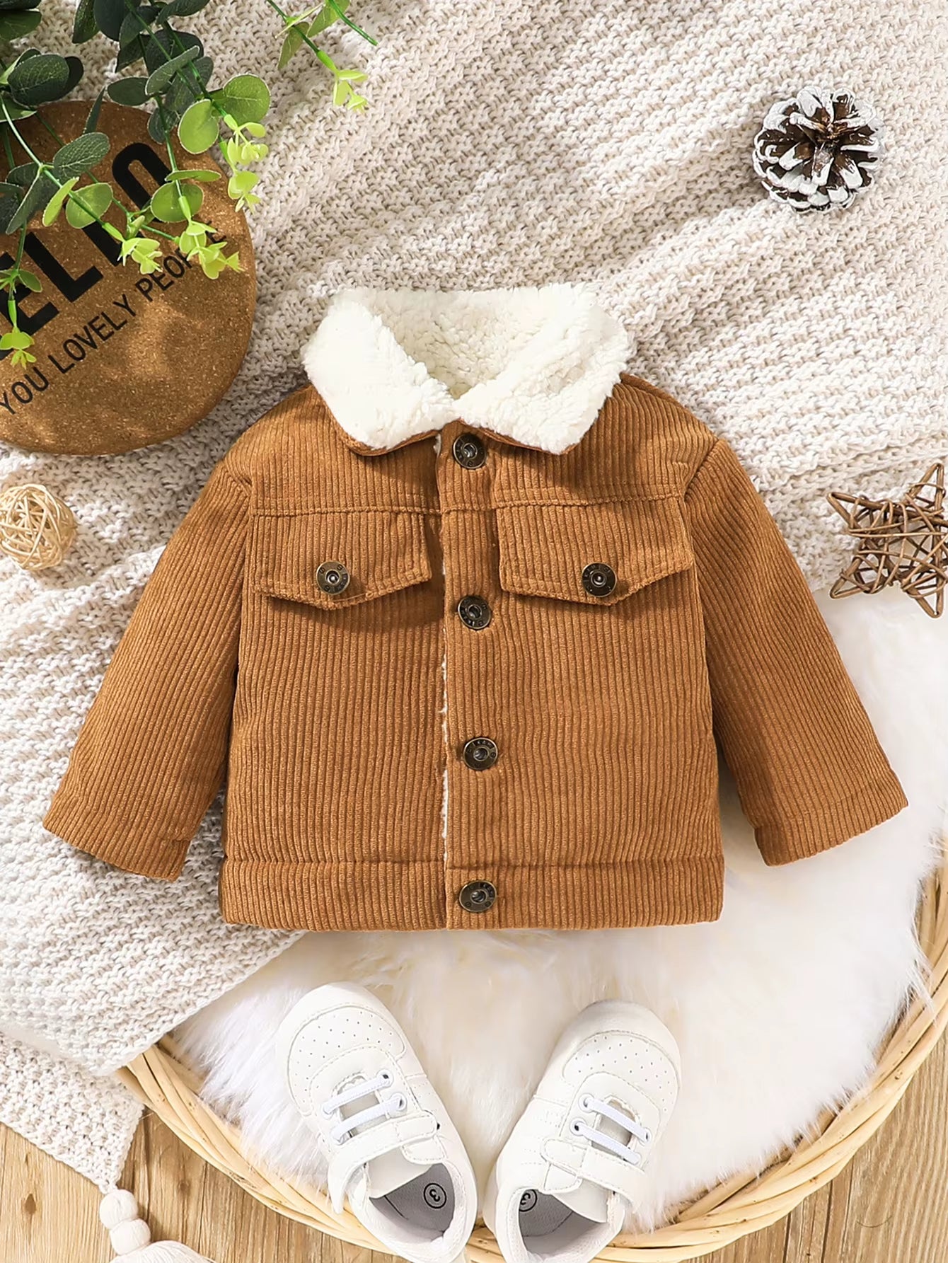 Cozy Couture: Winter Cotton Jacket for Baby Boys Aged 0–3 Years