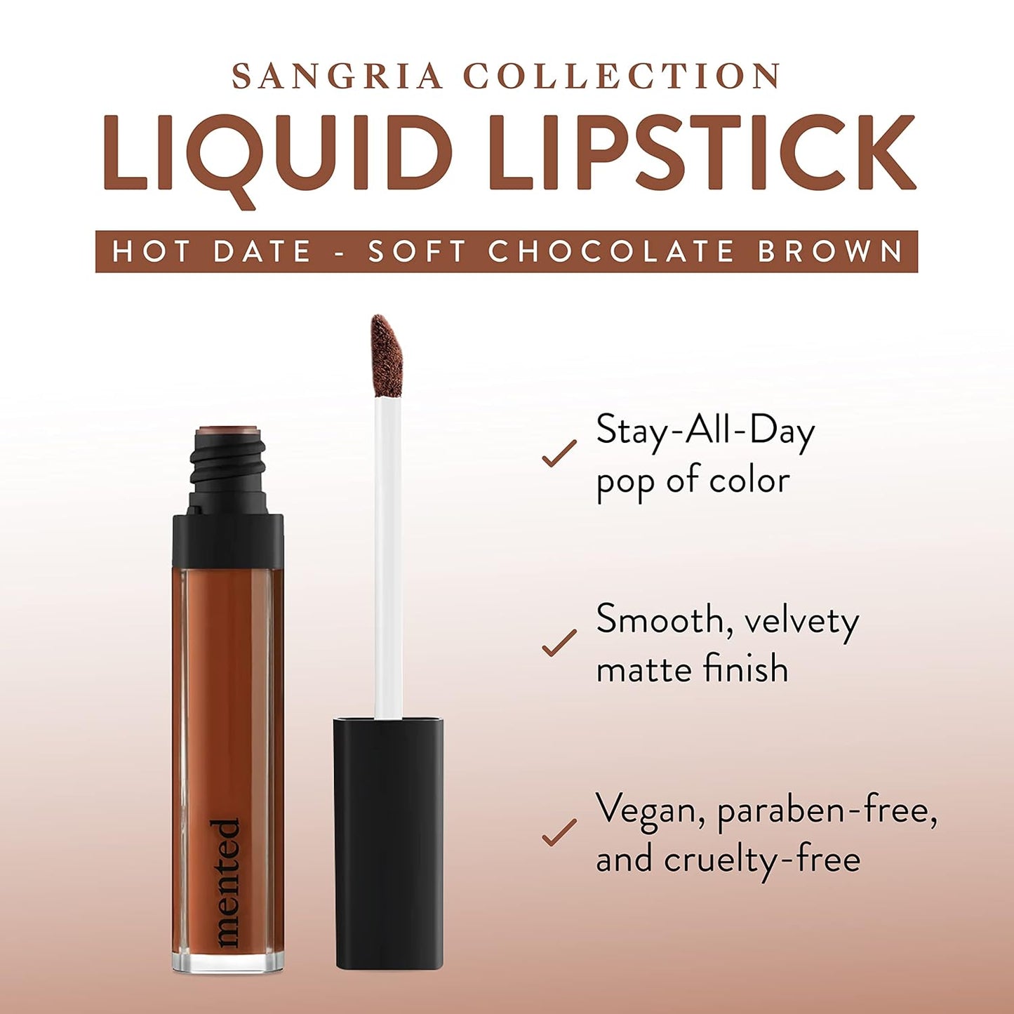 Cosmetics Liquid Lipstick for Women, Velvet Matte Red Lipstick, Waterproof Lip Gloss, Tint, Stain Long Lasting Hydrating Moisturizing, Smudgeproof, Vegan, Hot Date