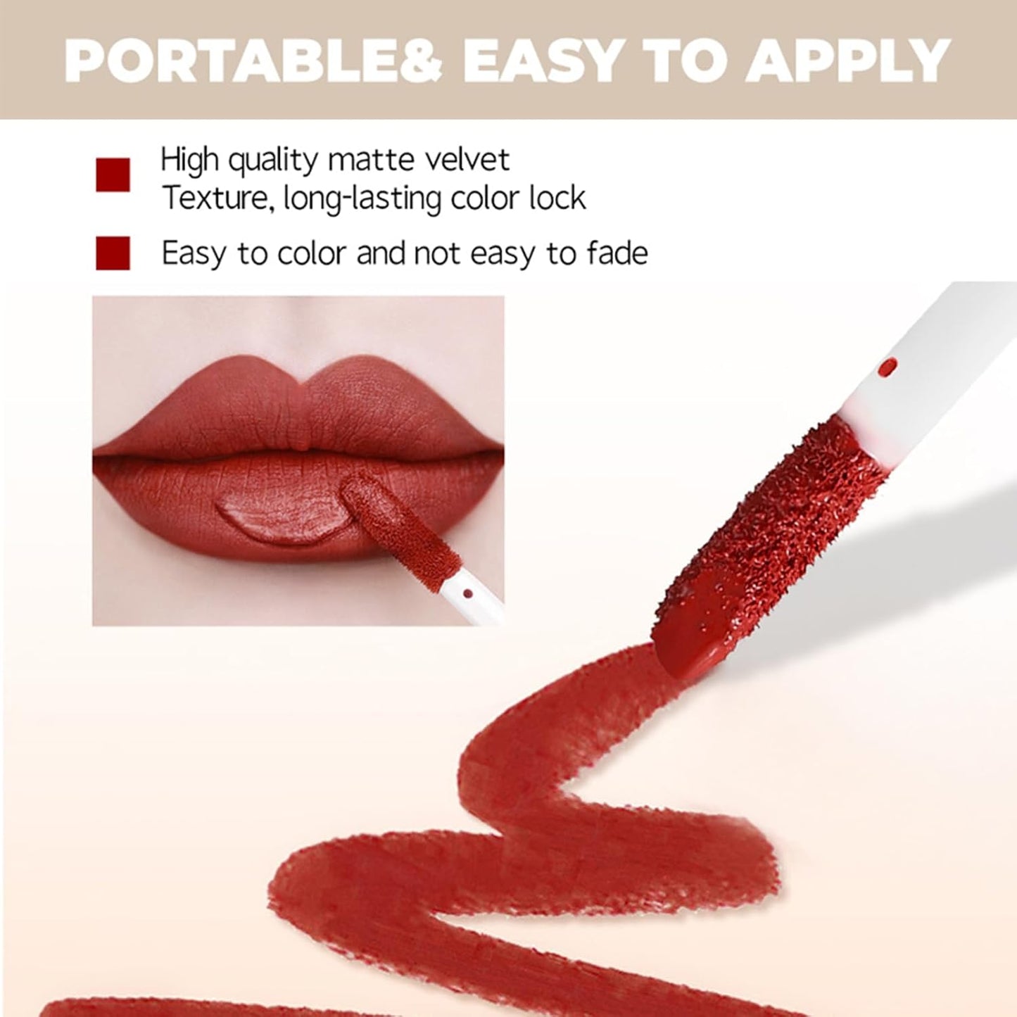 4 Colors Matte Lipstick Set, Mini Lipstick, Labiales Matte Velvet Lipstick, Long Lasting Lipstick, Creative Matchstick Shape Lipstick Set, Ideal Present for Women/Girls (A Set, Small)